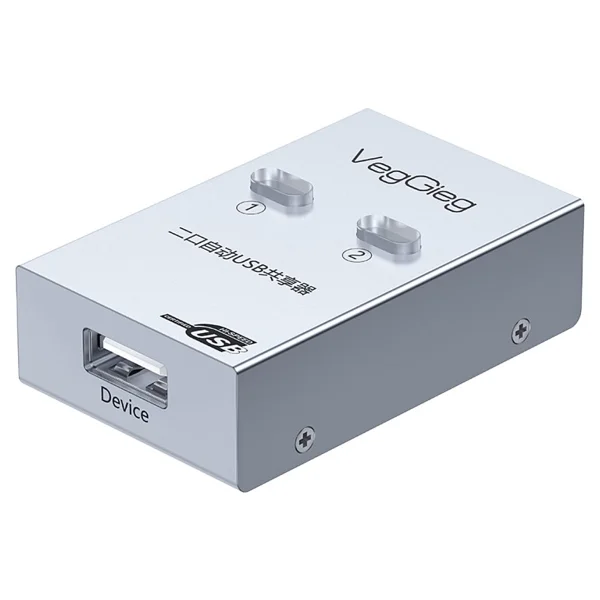 Veggieg USB 2.0 Anahtarlı 2 Portlu Yazıcı Printer Çoklayıcı Sharing Switch - Görsel 2