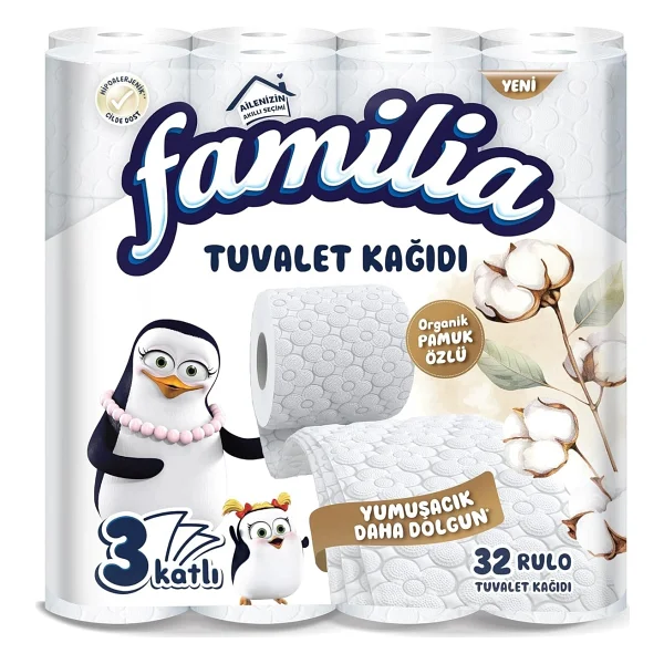 Familia 3 Katlı Tuvalet Kağıdı 32'li 1 Paket (1 X 32 Adet) - Görsel 2