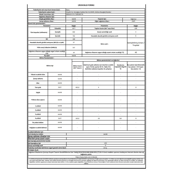 Beko 983632 Eı Fit Çift Kapılı No Frost Buzdolabı - Görsel 8
