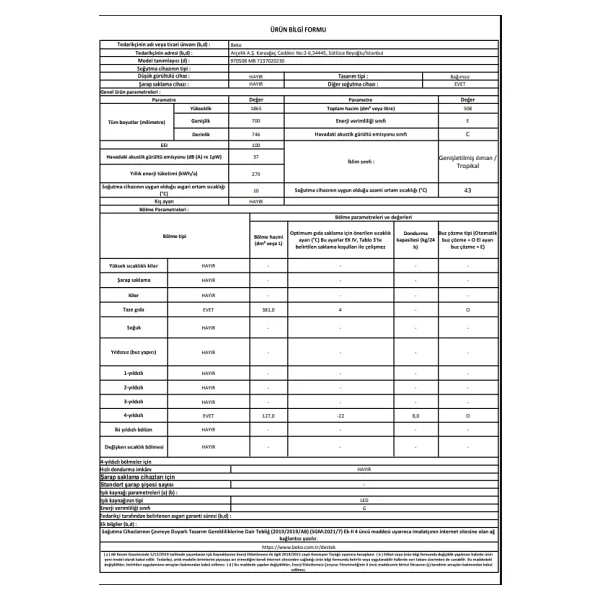 Beko 970508 MB Çift Kapılı No Frost Buzdolabı - Görsel 7