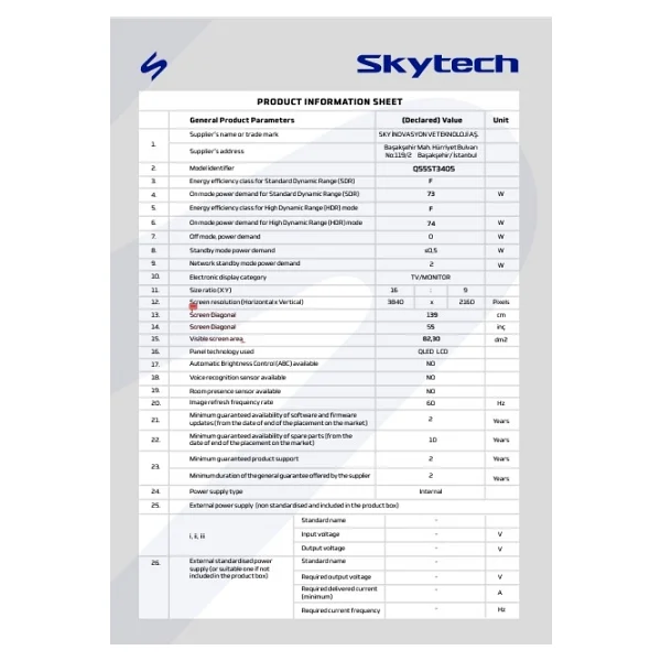 Skytech Q55st3405 4K Ultra HD 55" 139 Ekran Uydu Alıcılı Smart QLED TV - Görsel 6