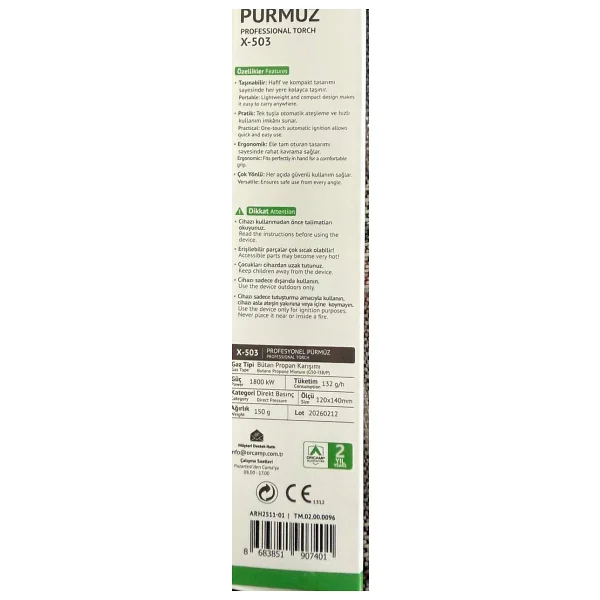 Orcamp X-503 Profesyonel Torch Pürmüz - Görsel 7
