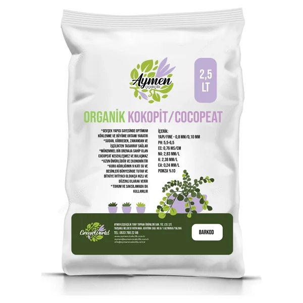 Aymen Çiçekçilik Özel Karışımlı Ponza Katkılı 2,5 Litre Iç Dış Mekan Bitki Yetiştirme Toprağı Cocopeat - Kokopit 2,5 Litre - Görsel 7