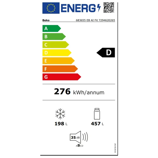 Beko 683655 Eb AI Fit Kombi No Frost Buzdolabı - Görsel 7