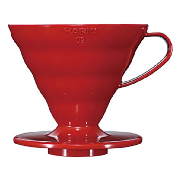 Hario V60 02 Dripper Kırmızı Plastik - Görsel 2