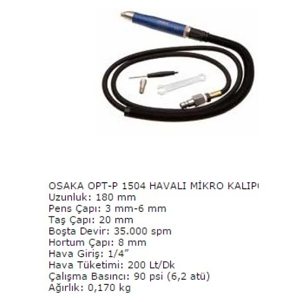 Osaka Opt-P 1504 Havalı Mikro Kalıpçı Taşlama - Görsel 2
