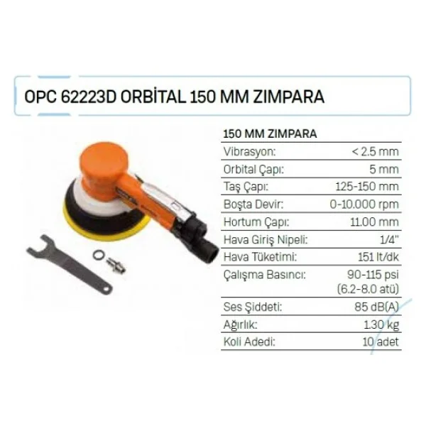 Osaka Opc 62223-D Havalı Orbital Zımpara Makinesi - Görsel 2