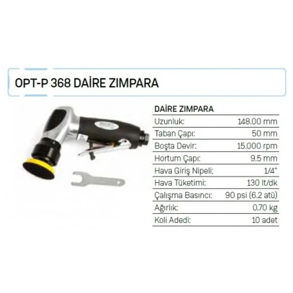 Osaka Opt-P 368 Havalı Dairesel Zımpara Makinesi - Görsel 2