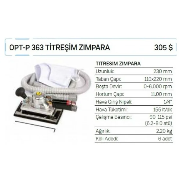Osaka Opt-P 363 Titreşim Zımpara Makinesi - Görsel 2