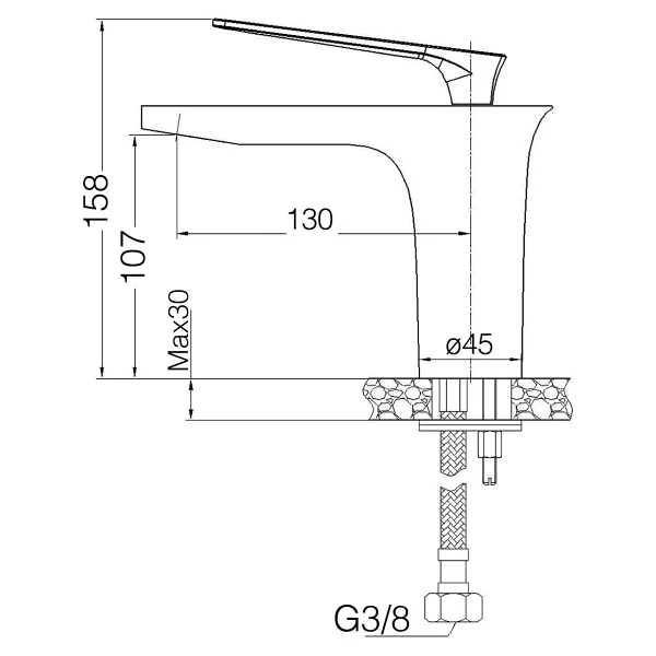 Penta Viola 4651w Lavabo Bataryası - Görsel 2