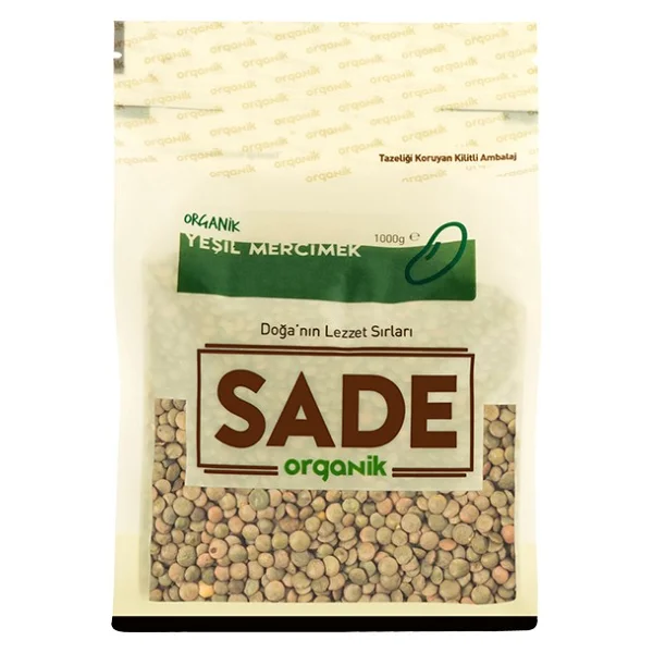 Sade Organik 1 Kg Yeşil Mercimek - Görsel 3