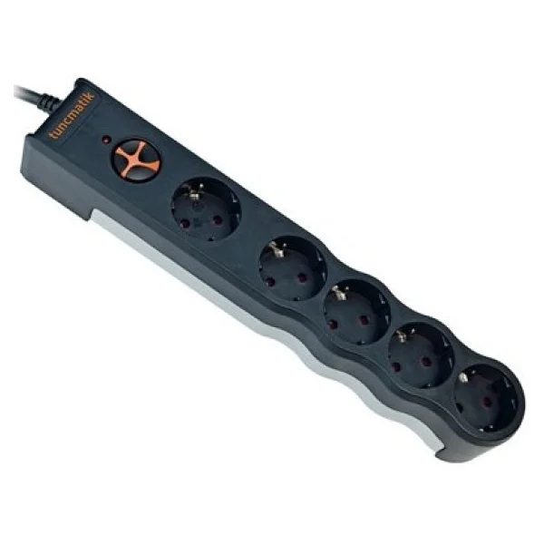 Tunçmatik Powersurge Tsk6136 1050 Joule Siyah 1.5 M 5'li Akım Korumalı Priz - Görsel 3