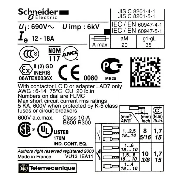Schneider Lrd-21 12-18a Termik Röle - Görsel 2