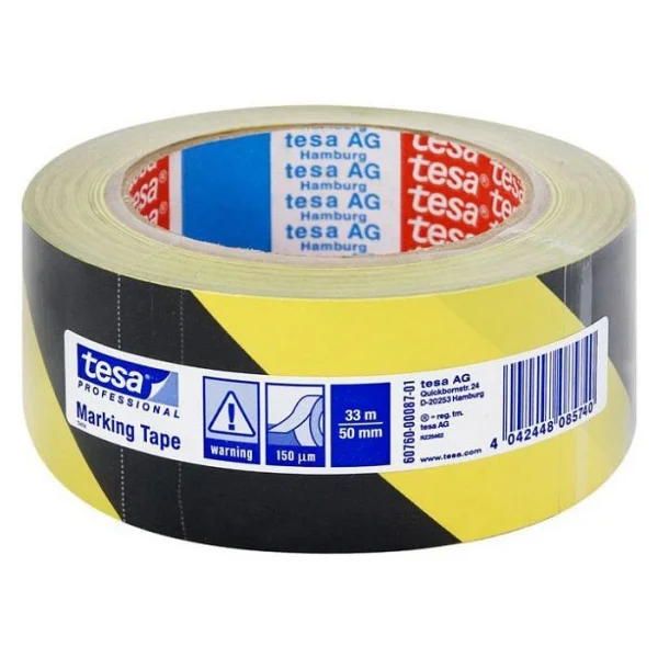 Tesa 60760 50 Mm X 33 M Sarı Siyah Yer İşaretleme Bandı - Görsel 3
