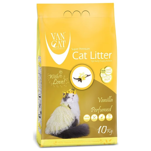 Vancat Vanilya Kokulu 10 Kg/11.8 Lt İnce Taneli Bentonit Kedi Kumu - Görsel 2