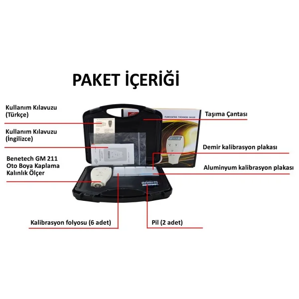 Benetech Gm211 Boya Kaplama Kalınlık Ölçer - Görsel 4
