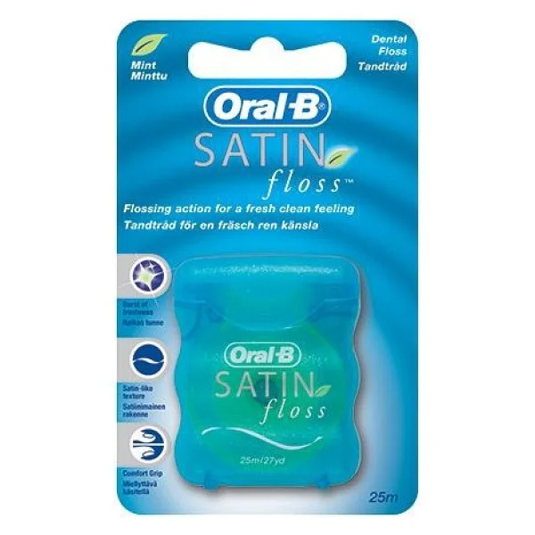 Oral-B Satin Floss Nane Aromalı 25 M Diş İpi - Görsel 2