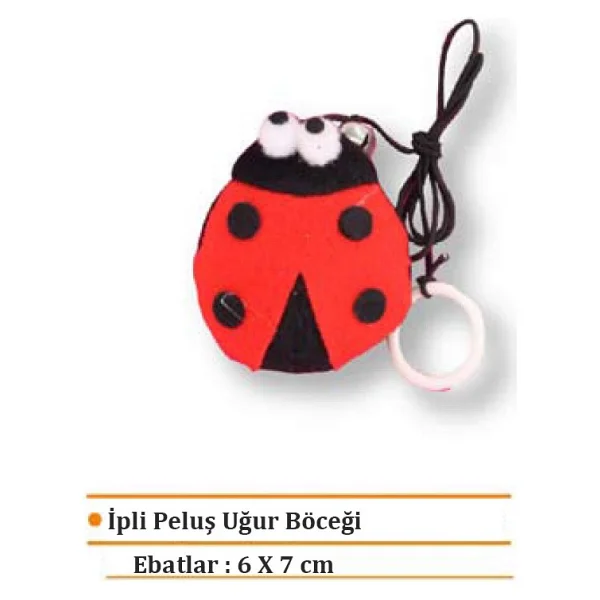 Eastland İp Peluş Uğur Böceği Kedi Oyuncağı 7 Cm - Görsel 3