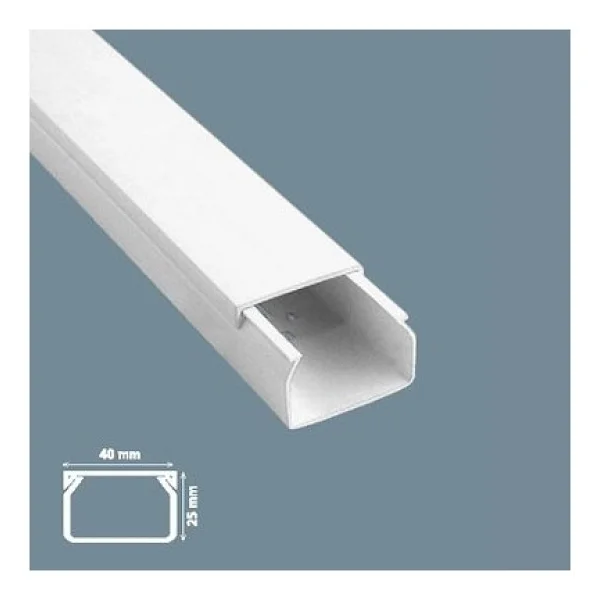 Mutlusan 40x25 Yapışkanlı Kablo Kanalı 2 Metre - Görsel 3