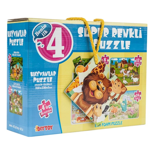 Diytoy Hayvanlar Süper Renkli Puzzle - Görsel 5