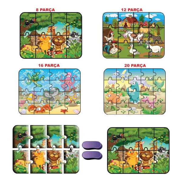 Diytoy Hayvanlar Süper Renkli Puzzle - Görsel 4
