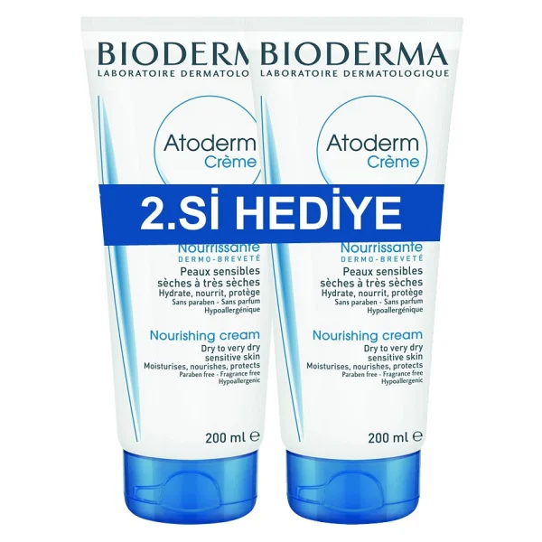 Bioderma Atoderm Cream Atopik Ciltler İçin Onarıcı Bakım Kremi 200ml 1+1 - Görsel 2