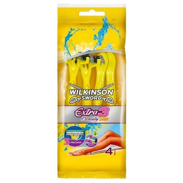 Wilkinson Sword Extra 3 Beauty Sun - Oynar Başlıklı Kullan At Tıraş Bıçağı 4'lü Paket - Görsel 3