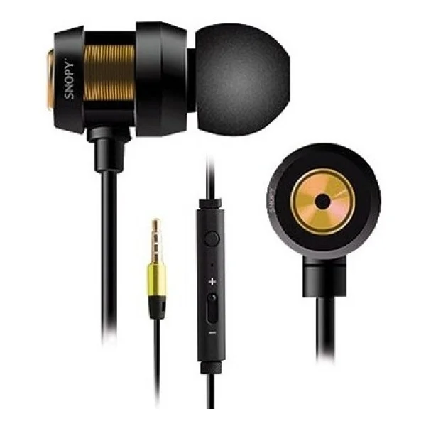 Snopy Sn-J01 Siyah-Gold Kablolu Kulak İçi Kulaklık - Görsel 5
