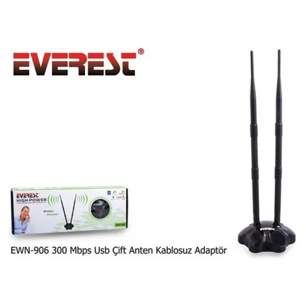 Everest Ewn-906 300 Mbps Kablosuz Ağ Adaptörü - Görsel 3