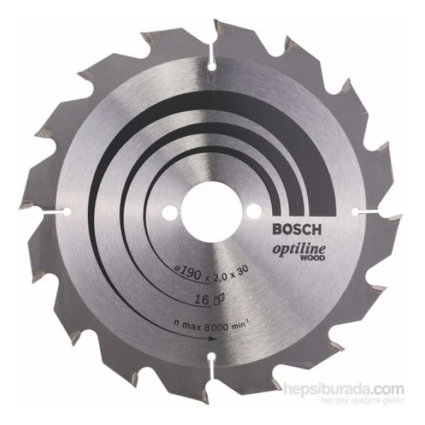 Bosch - Optiline Serisi Ahşap İçin Daire Testere Bıçağı - 190 X 30 X 2,0 Mm, 16 Diş - Görsel 5