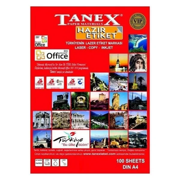 Tanex Tw-2060 30x9 Mm A4 Lazer Etiket - Görsel 2