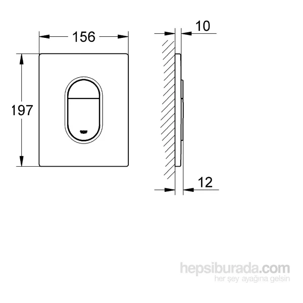 Grohe 38844 Arena Cosmopolitan Gömme Rezervuar Kumanda Paneli - Görsel 2