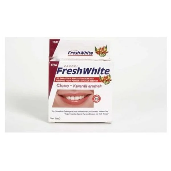 Fresh White Beyazlatıcı Ve Parlatıcı Karanfil Diş Tozu 50 Gr - Görsel 8