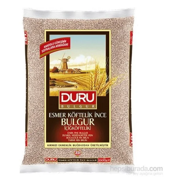 Duru Çiğ Köftelik Esmer İnce Bulgur 1 Kg - Görsel 2