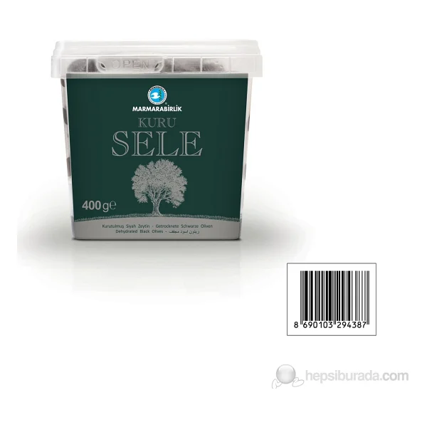 Marmarabirlik Kuru Sele 400 Gr XS (321-350) Siyah Zeytin - Görsel 2