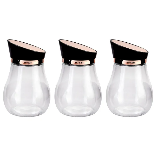 Emsan Alpha 3 Parça Orta Boy Kavanoz Seti Rose Gold - Görsel 2