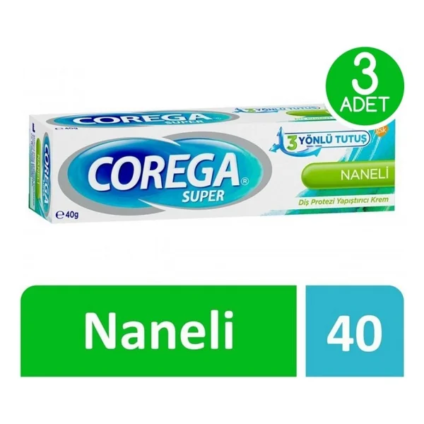 Corega Naneli 40 Gr 3 Adet Protez Diş Yapıştırıcı - Görsel 2