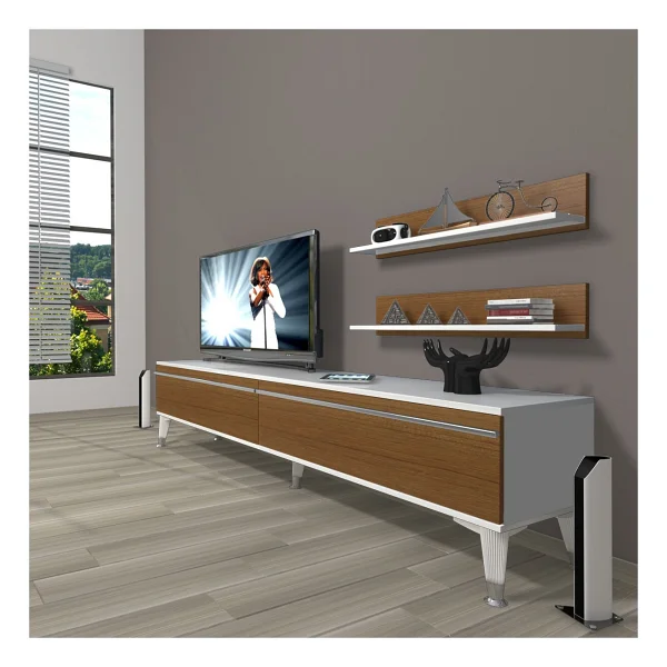 Decoraktiv Eko 4 Mdf Std Silver TV Ünitesi - Görsel 2