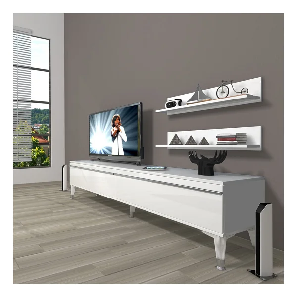 Decoraktiv Eko 4 Mdf Std Silver TV Ünitesi - Görsel 5