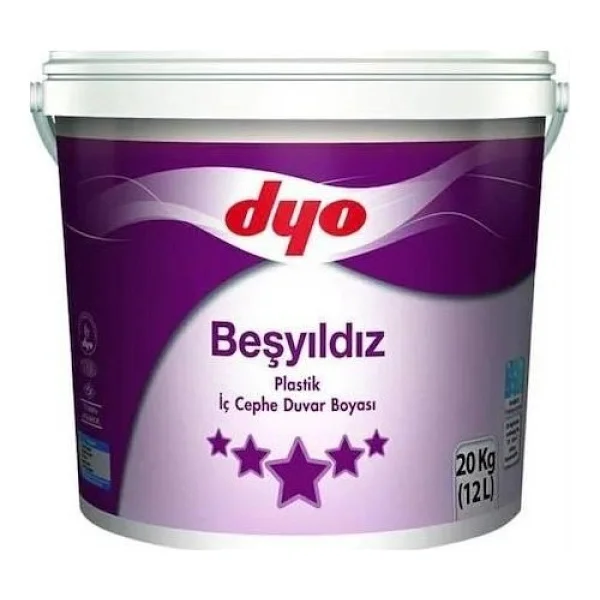 Dyo Beşyıldız Plastik 10 Kg İç Cephe Boyası - Görsel 8