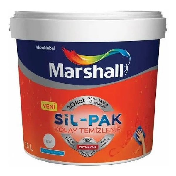 Marshall Sil-Pak Silikonlu 7.5 Lt İç Cephe Boyası - Deniz Kabuğu - Görsel 10