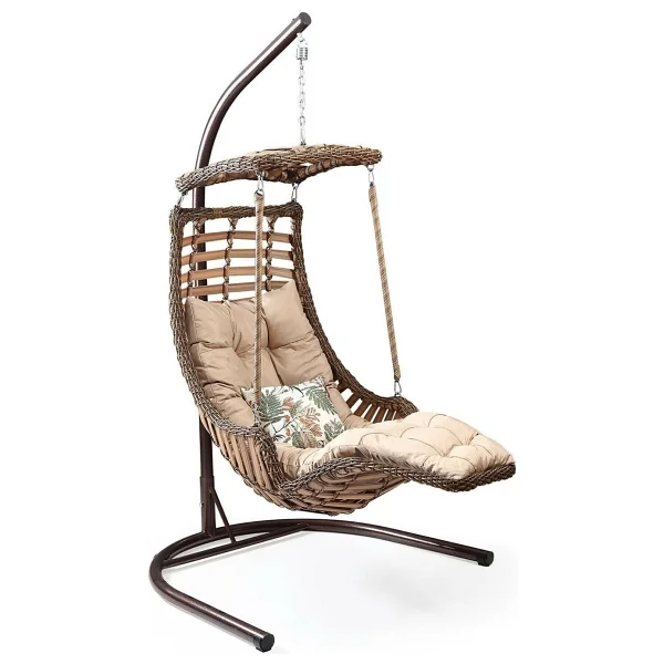 Capri Swing Alaçatı Plus 1 Kişilik Rattan Bahçe Salıncağı - Görsel 9