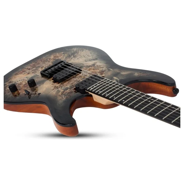 Schecter C-6 Pro Fr Elektro Gitar Charcoal Burst - Görsel 3