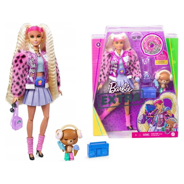 Barbie Extra Pembe Şapkalı Bebek GYJ77 - Görsel 6