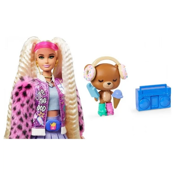 Barbie Extra Pembe Şapkalı Bebek GYJ77 - Görsel 2
