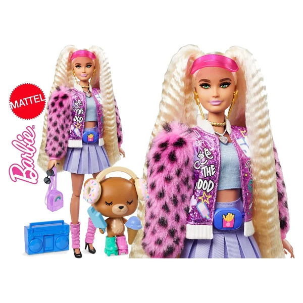 Barbie Extra Pembe Şapkalı Bebek GYJ77 - Görsel 3