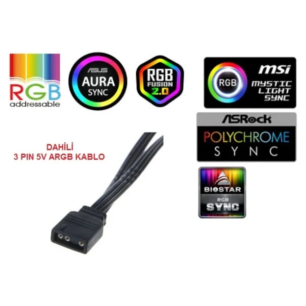 Frisby Fcl-F1274c Siyah 4'lü 12 Cm Kasa Fanı - Görsel 4