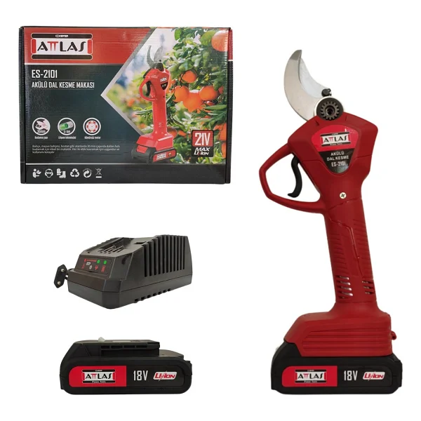Attlas Es-2101 18 V Çift Akülü Budama Makası - Görsel 2