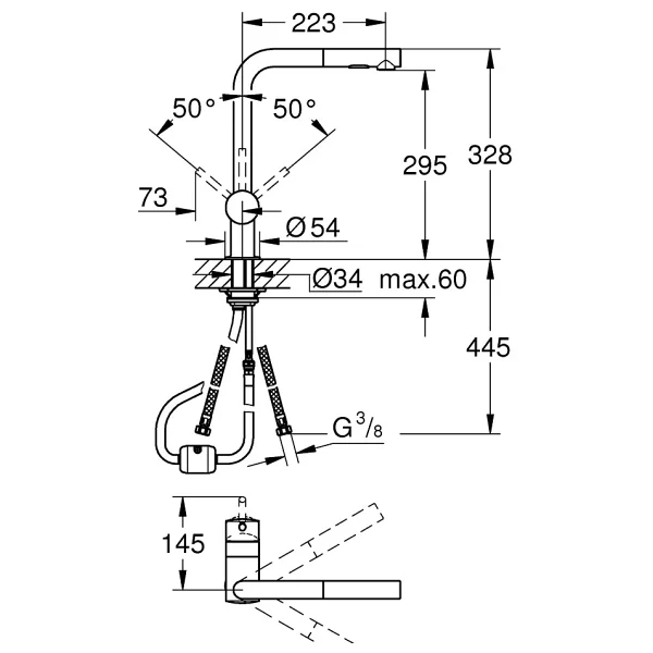 Grohe Minta 30274 Tek Kumandalı Mutfak Bataryası - Görsel 3