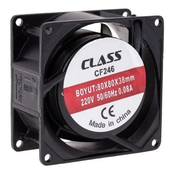 Class 80x80x38mm Ac 220volt Fan - 1adet - Görsel 3